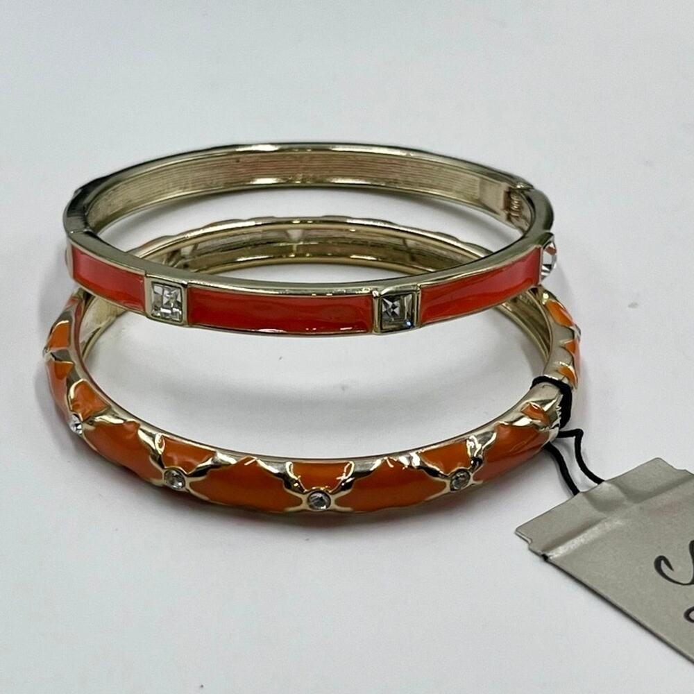 Sequin Vintage Deadstock New with and Without Tags‎ Orange Bangle
Bracelet Set